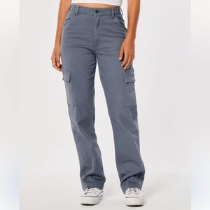 Hollister wide leg cargo dad pants - NWT